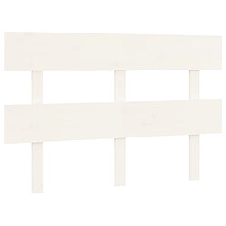 vidaXL Tête de lit Blanc 124x3x81 cm Bois massif de pin