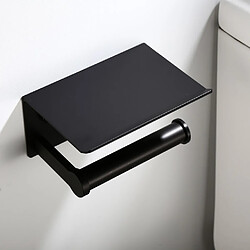 Acheter Universal Porte-papier toilette noir Porte-papier douche en alliage d'aluminium avec étagère (noir)