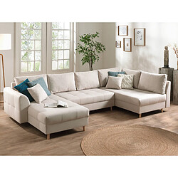 Lisa Design Rune - canapé panoramique - 7 places - style scandinave - droit Rune - canapé panoramique - 7 places - style scandinave - droit - Beige