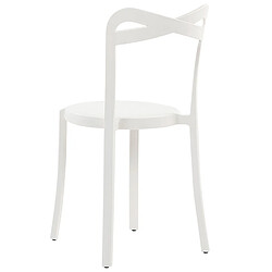 Beliani Lot de 4 chaises CAMOGLI Matière synthétique Blanc pas cher