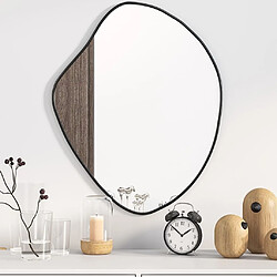 Maison Chic Miroir mural | Miroir Décoration pour Maison Salle de Bain Noir 60x50 cm -GKD57692