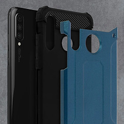 Avizar Coque Huawei P30 Lite Design Relief Bi-matière Robuste Antichute 1,8m bleu nuit pas cher