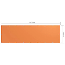 Acheter vidaXL Écran de balcon Orange 120x400 cm Tissu Oxford