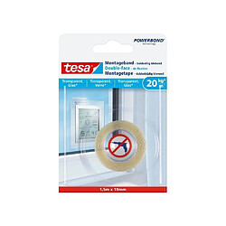 Avis TESA Double-face de fixation - Pour verre et surfaces transparentes - Charge supportée : 20 Kg / m