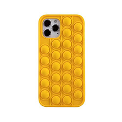 Universal Push Pop Bubble Yellow Silicone Case pour iPhone 11 Pro Max