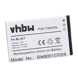 Batterie Li-Ion 850mAh (3.7V) vhbw pour portable smartphone NOKIA 5310, 6600 Fold, 6600f, 6700 Slide, 6700s, 7210 Supernova, 7210c comme BL-4CT.