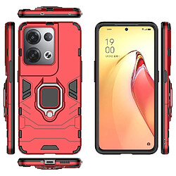 Htdmobiles Coque pour Oppo Reno 8 Pro 5G - housse etui rigide anti choc + film ecran - ROUGE