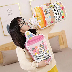 Avis Universal 50 cm Hamster Milk Tea oreiller en peluche Poupée en peluche Double face coussin d'impression mignon cadeau (rose)