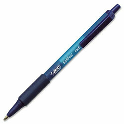 BIC Lot de 12 stylos à bille Soft Feel Clic Grip Largeur de trait 0,4 mm (Bleu)