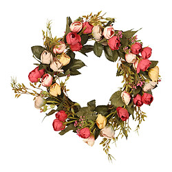 Acheter Guirlande De Fleurs Artificielles De Rose Pour Le Mur De La Maison De Mariage De Décoration De Porte D'entrée Rouge