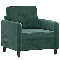 Avis Maison Chic Ensemble de canapés 3 pcs, Canapé droit Sofa pour Salon vert foncé velours -GKD660402