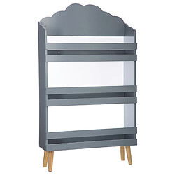 Atmosphera, Createur D'Interieur Bibliothèque enfant Nuage - 58 x H. 100 cm - Gris Atmosphera Kids - Bibliothèque enfant Nuage - 58 x H. 100 cm - Gris - Scandinave