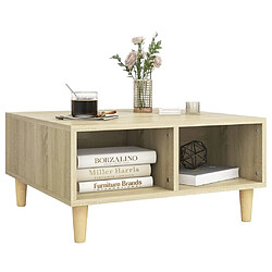 Avis Maison Chic Table basse,Table Console Table d'appoint, Table pour salon Chêne sonoma 60x60x30 cm Aggloméré -MN36844