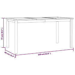 vidaXL Ensemble à manger de jardin 5pcs Bois de teck massif pas cher