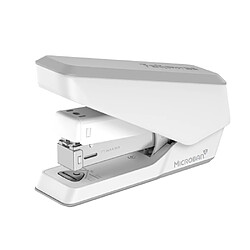 Fellowes LX840 Agrafeuse avec Protection Microban - Jusqu'à 25 Feuilles - Dégrafeuse Amovible - Visionneuse d'Agrafes - Couleur Blanche