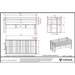 VIPACK Margrit Lit Capitain - Blanc