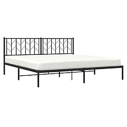 Avis Maison Chic Cadre/structure de lit métal et tête de lit pour adulte - Lit Moderne Chambre noir 193x203 cm -MN88752