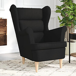 vidaXL Fauteuil noir 74x84x100 cm tissu