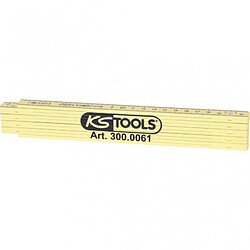 Avis KS TOOLS 300.0061 Mètre pliant jaune en composite L.2m