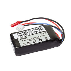 Vhbw Batterie Li-Polymer LiPo 800mAh 7.4V pour modèles réduits divers avec circuit RC : voitures de course, hélicoptères, avions, bateaux etc.