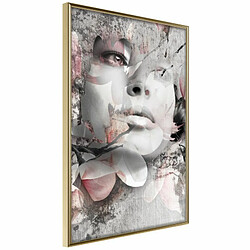 Paris Prix Affiche Murale Encadrée Lady in the Flowers 20 x 30 cm Or