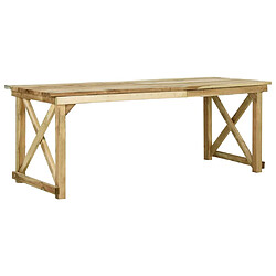 vidaXL Table de jardin 200x79x75 cm Bois de pin imprégné