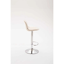 Avis Decoshop26 Tabouret de bar avec repose-pieds design moderne tissu crème 10_0000152