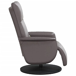 Avis vidaXL Fauteuil inclinable de massage repose-pieds gris similicuir