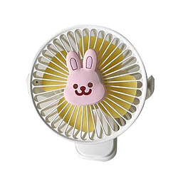 (Lapin 2) Mini Ventilateur Portatif de Poussette de Bébé à piles pour le chariot de Bébé Rechargeable