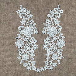 Blanc Dentelle Florale Appliques Guipure Brodé Patches De Mariée En Dentelle à Motifs