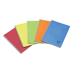 Cahier spirales Clairefontaine Linicolor A4 21 x 29,7 cm grands carreaux 100 pages - Lot de 5