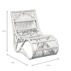 Acheter Fauteuil Rotin Naturel Chillvert Parma 61x94x85 cm Blanc Sans Accoudoirs