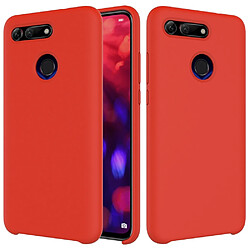 Wewoo Coque Étui de protection étanche en silicone liquide de couleur unie pour Huawei Honor View 20 rouge