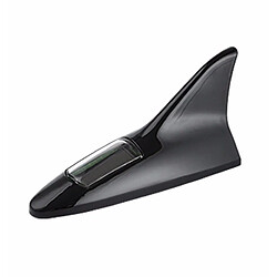 Lampe de signalisation d'antenne de toit d'aileron de requin de voiture solaire LED clignotant universel - Noir