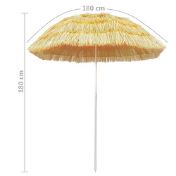 ComfortXL Parasol De Plage Naturel 180 Cm Style Hawaïen pas cher