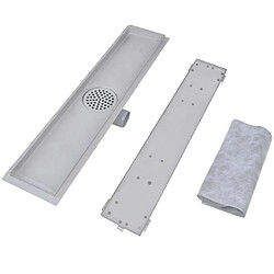 Avis Helloshop26 Caniveau drain de douche linéaire 2 pcs 630 x 140 mm acier inoxydable 02_0003027