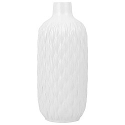 Beliani Vase décoratif EMAR Céramique 31 cm Blanc