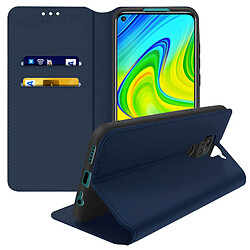 Avizar Housse Xiaomi Redmi Note 9 Étui Folio Portefeuille Fonction Support bleu