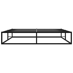 Avis vidaXL Cadre de lit sans matelas noir métal 160x200 cm