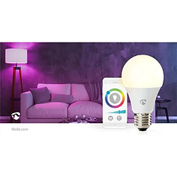 Acheter NEDIS Ampoule LED Connectée multi couleurs Wi-Fi E27 806 lm 9 W Blanc chaud à frais RGB 2700 - 6500 K Android™ / IOS + Télécommande