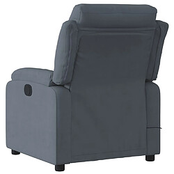 Avis vidaXL Fauteuil de massage inclinable gris foncé velours