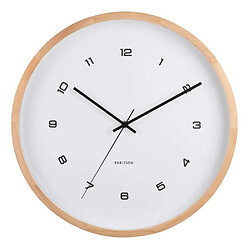 Avis Karlsson Horloge murale en bois Modesta blanc.