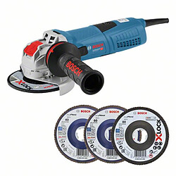 BOSCH Meuleuse X-LOCK 125mm 1300W GWX 13-125S + 3 disques - 0615990L0U