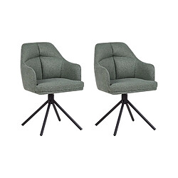 Beliani Lot de 2 chaises MIRA Vert