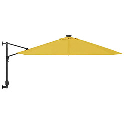 Avis Maison Chic Parasol Jardin | Parasol mural jaune 290 cm - GKD91381