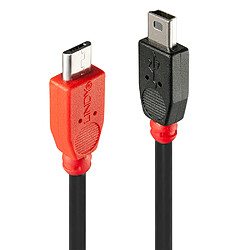 Lindy 31718 câble USB 1 m USB 2.0 Micro-USB B Mini-USB B Noir