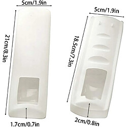 SANAG Coque Telecommande Tv Housse De Telecommande De Tv Climatisation Protecteur En Silicone Transparent Housse De Protection Anti-Poussière Impermeable(2 Set) pas cher