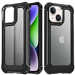 Coque en TPU antichoc, texture fibre de carbone pour votre iPhone 14 Plus - noir