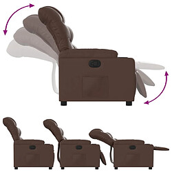 Avis vidaXL Fauteuil inclinable Marron Similicuir