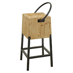 Acheter Mendler Tabouret de bar HWC-L76, chaise de bar tabouret de comptoir, métal industriel bois massif certifié MVG, naturel